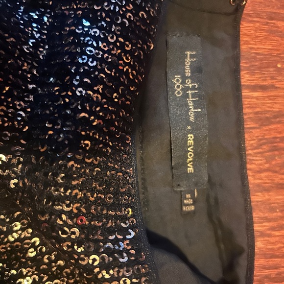 House of Harlow 1960 Glittering Black Wide-Leg Pants - Picture 5 of 8